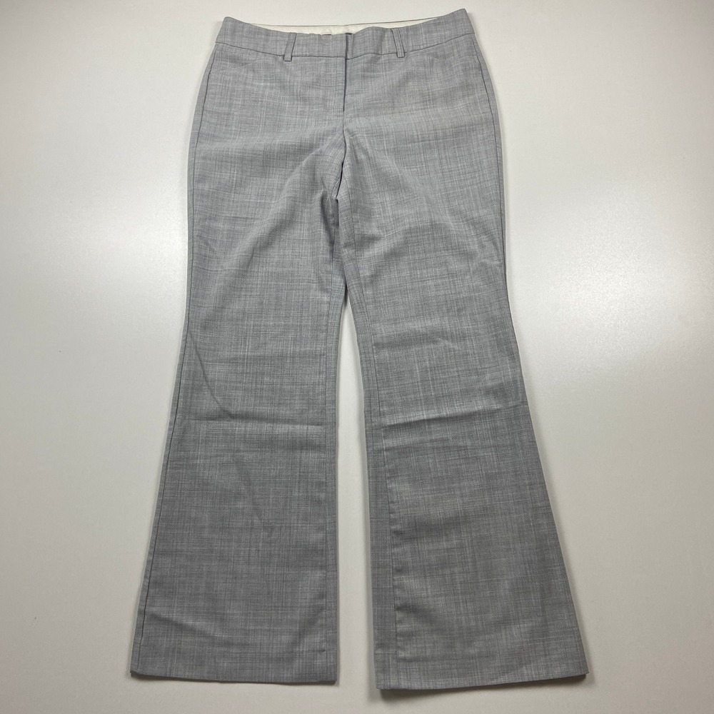 Express Design Studio Editor Gray Crosshatch Wide Leg Dress Pants Size 4S Short